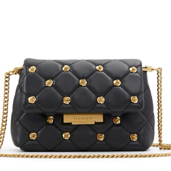 Ted Baker Ginn Black Leather Crossbody Bag Nwt